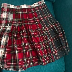 Plaid skirt with pleats